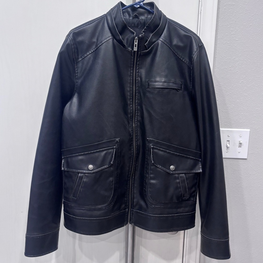 Retro Leather Moto Jacket